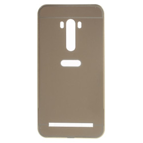 Луксозен алуминиев бъмпър с твърд гръб за Asus Zenfone Selfie ZD551KL 5.5 златист